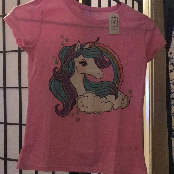 Girls Pink Unicorn T